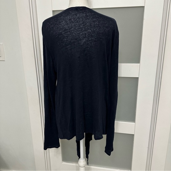 Calypso Saint Barth Open Linen Cardigan Long Sleeve Blue Lightweight Medium READ - Picture 6 of 6